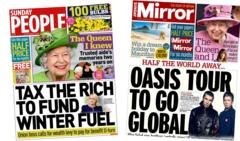 The Papers: 'Tax the rich to fund winter fuel', and Oasis go global