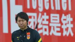 Head coach Li Tie of China National Football Team attends a training session at Tikae Football Park on May 11, 2020 in Shanghai, China.