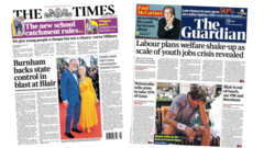 The Papers: Burnham's 'blast at Blair' and 'Labour plans welfare shake-up'