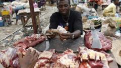 Meat seller for Lagos