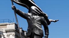 Statue with Banksy's signature appears in London