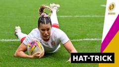 Breach scores 'stunning' hat-trick for England against Samoa