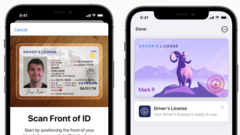 Examples of driver's licenses in the Apple Wallet app