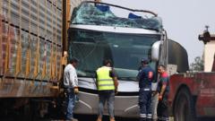 At least 10 dead after train crashes into bus in Mexico