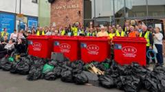 Emergency town litter pick turnout 'phenomenal'