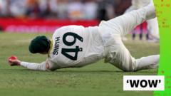 Smith takes 'brilliant catch' to break England's resistance