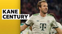 Kane scores 100th goal for Bayern Munich