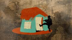 Illustration of a soldier booting down a door