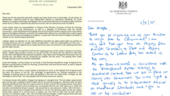 The letters written by Rayner, the PM and the ethics adviser – in full