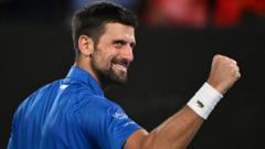 Djokovic breaks Federer record in Melbourne win