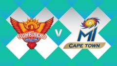 Sunrisers Eastern Cape v MI Cape Town – SA20 scorecard