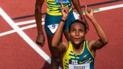 Atileet Gudaaf Tsaggaay 5,000m'n Riikardii Addunyaa cabsuuf akka xiqeeffatte BBC'tti himte