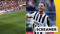 Heracles’ Engles scores incredible goal from beyond halfway line against Ajax