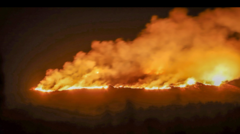 Are Efforts Still Underway to Control the Fire on Mynydd Bodafon in Anglesey?