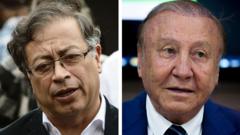 Gustavo Petro (bitaarraan ) fi Rodolfo Hernández