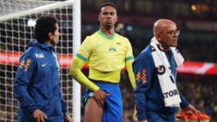 Gabriel suffers groin injury in Brazil friendly win