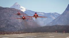 Red Arrows return to UK after being grounded