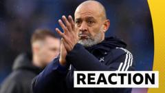 Nuno unhappy with referee over 'clear red card'