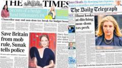 The Papers:  Cut to non-dom status considered and Harry court setback