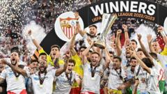 History for Sevilla as 'tired' Mourinho throws medal into crowd