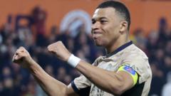 Mbappe scores hat-trick as PSG thrash Montpellier