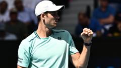 Australian Open: Hurkacz breaks Medvedev back in fourth set - text