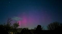 Northern Lights put on display above Cornwall