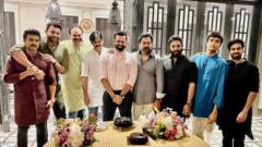రాంచరణ్, వరుణ్ తేజ్, నాగబాబు, పవన్ కల్యాణ్, సాయిధరమ్ తేజ్, చిరంజీవి, అల్లు అర్జున్, అకీరా, వైష్ణవ్ తేజ్