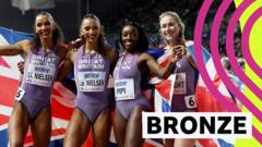 GB women set new record to win 4x400m bronze