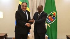 Magufuli na Dkt Hafez Ghanem