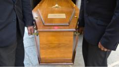 File photo of a coffin