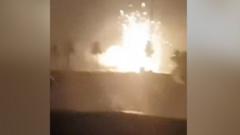 Moment huge explosion rocks Iraq military base