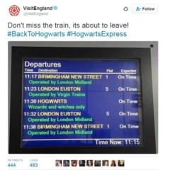 Don't miss the train, its about to leave. #BackToHogwarts #HogwartsExpress