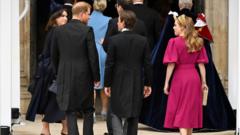 Britain"s Prince Harry, Duke of Sussex arrives with Princess Eugenie, Princess Beatrice and her husband Edoardo Mapelli Mozzi to attend Britain"s King Charles and Queen Camilla coronation ceremony at Westminster Abbey, in London, Britain May 6, 2023