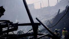 Обгоревшие развалины Крокус Сити Холла