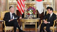 US President Biden and Japa Prime Minister Fumio Kishida during Japan-US Summit for Akasaka Palace state guest house Tokyo