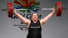 Laurel Hubbard lifting weights