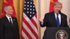 중국 류허 부총리와 미국 트럼프 대통령