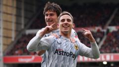Podence grabs late equaliser for Wolves at Forest
