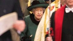 The Queen at the memorial service