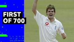 Watch Anderson’s first Test wicket for England