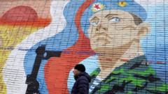 莫斯科附近小鎮上的塗鴉牆