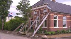 A residential property damaged by earthquakes from gas extraction in the Netherlands