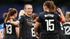 Arsenal win to consolidate top-three spot in WSL