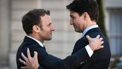 Emmanuel Macron iyo Justin Trudeau