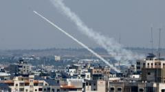 Rockets are fired from Gaza towards Israel (10 May 2023)