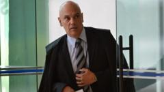 O ministro do STF Alexandre de Moraes, que toma posse como presidente do TSE