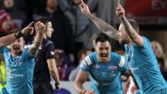 Leeds strike late to stun world champions Saints