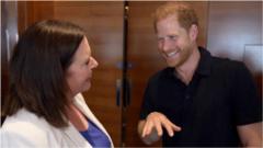 Prince Harry tells BBC 'it’s great' to be back in UK
