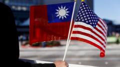 台灣和美國旗